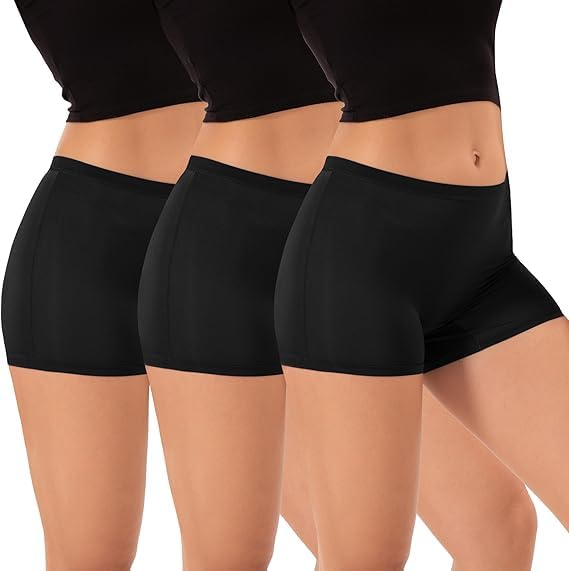 Womens Boxers Underwear Lightweight Ladies Shorts Boyshorts Panties with Cotton Crotch Pack of 3-image-20