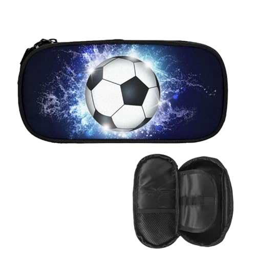 Glamifyr Trousse à Crayons Garçons Football,Trousse Football Trousse Scolaire Football Trousse Scolaire Garcon Foot,Trousse à Crayons pour Garçons et...
