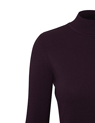 Image of Cielo Women's Solid Basic Stretch Mock Neck Pullover Knit Sweater