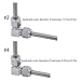 ANGESHA Pack of 4 Steel 0.5 Inch Double Nut Compression Elbow Fittings 90 Degree Line Tube Connectors for Industrial Use