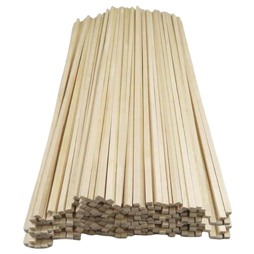 Piezas de madera para manualidades, 50 tacos de madera lijados suavemente de 12 pulgadas de largo, tacos de cuadrados multifuncionales para construcción de modelos, decoración del hogar