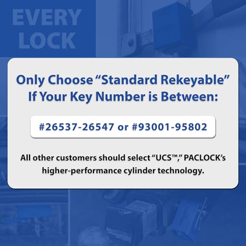 Image of PACLOCK's BL17A-600 Block-Lock High Security 6-Pin Cylinder, Keyed Differently w / 2 Keys, Blue Anodized Aluminum