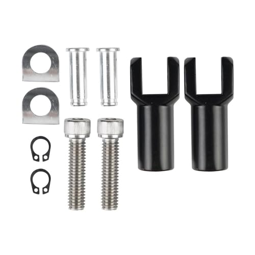 Repose-Pieds Passager Moto 3-3/8'' pour Softail 2000-2017 Noir et Argent avec Support Kit