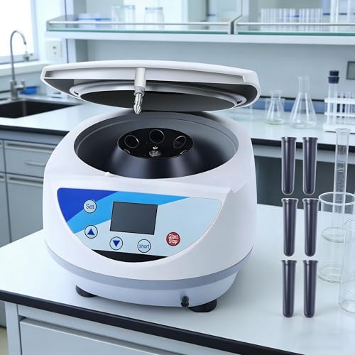 Variable Speed Centrifuge with Visual Window, 500-5000RPM, 10/15ml Tube Compatibility, Precise Speed Control ±30RPM, Multifunctional Control Panel for Lab, Clinic, and Industrial Use