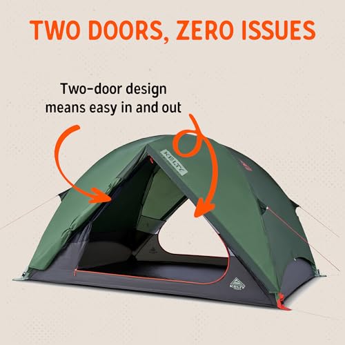 Image of Kelty Wireless Freestanding Camping Tent, 2 4 or 6 Person Size, Huge Interior and Peak Height, Intuitive + Easy to Pitch, Color Coded Setup