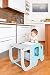 Torre de Aprendizaje/Escritorio y Taburete Montessori (Azul/Gris)