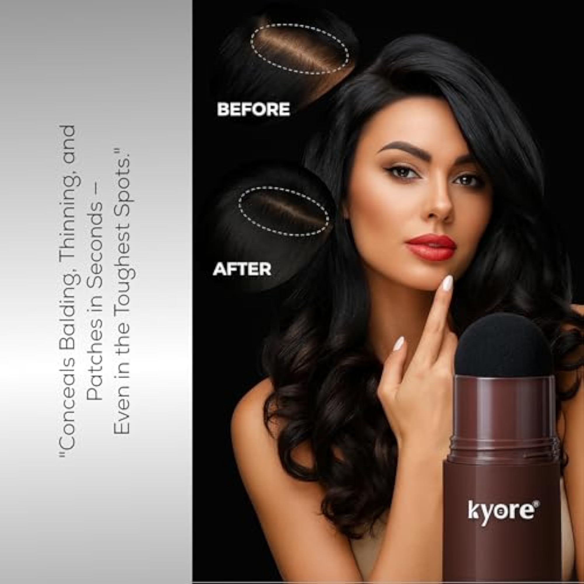 Instant Natural Hairline Powder for Women & Men - Black