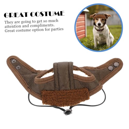 Sombrero disfraz para perros y gatos Mipcase marrón miniatura 3