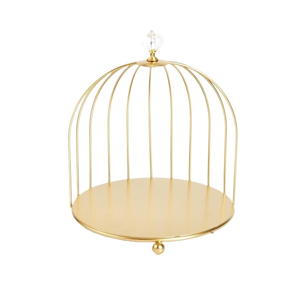 Cake Display Stand Iron Bird Cage Cake Stand Cosmetic Storage Rack Finishing Dessert Table Home Wedding Party Cupcake Display Cake Stand(Small)