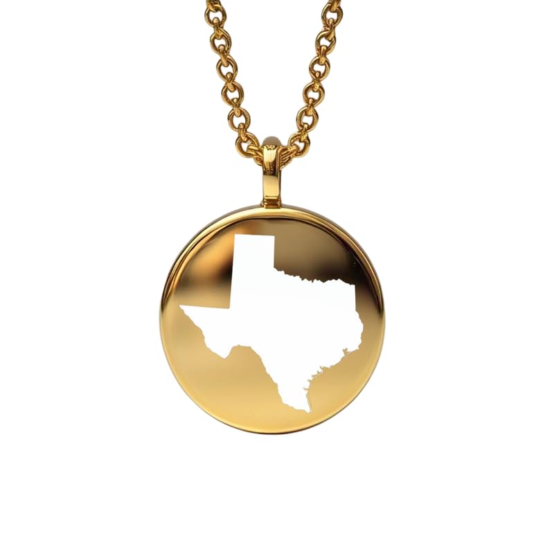 Colgante de mapa de Texas plata de ley oro 14k el regalo perfecto de joyería de viaje