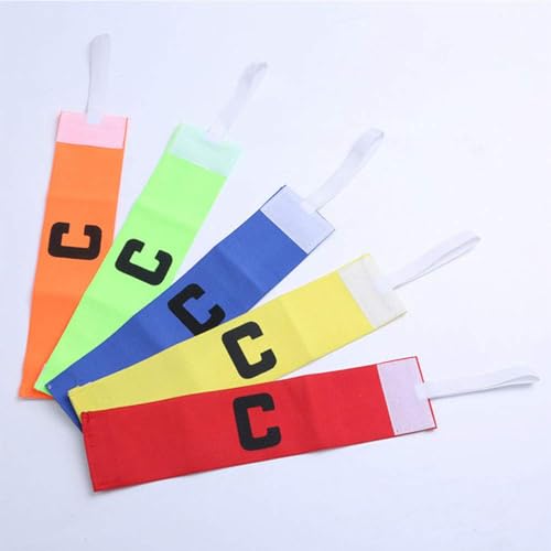 Image of 5 Pcs Captain Armband Football, Captain Band Football for People, Durable Captain Arm Band for Sports Matches and Training, Multi-Sport Team Leadership Identification