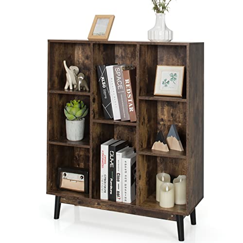 COSTWAY Bücherregal Standregal mit 8 offenen Fächern, Freistehender...