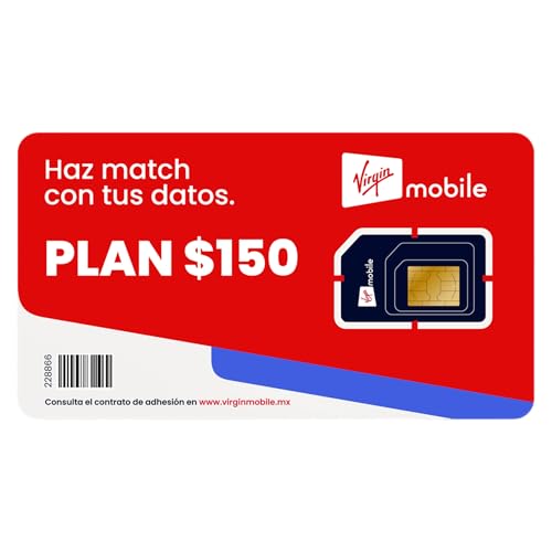 Genérico Chip Virgin Mobile 150 | 15 GB totales + Whatsapp Ilimitado (Tarjeta...