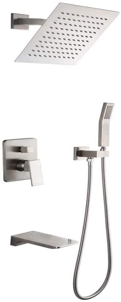 Baignoires de douche avec ensemble de mélangeurs et douchette à main pratique