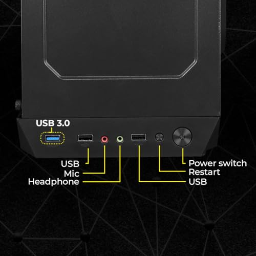 Image of Gaming Desktop PC with H310 Motherboard, i5 9th Gen Processor, 8GB DDR4 RAM, 256GB SSD, RGB Cabinet, HDMI, VGA, USB Ports, WiFi Support for Home, Office, Study & Basic Gaming