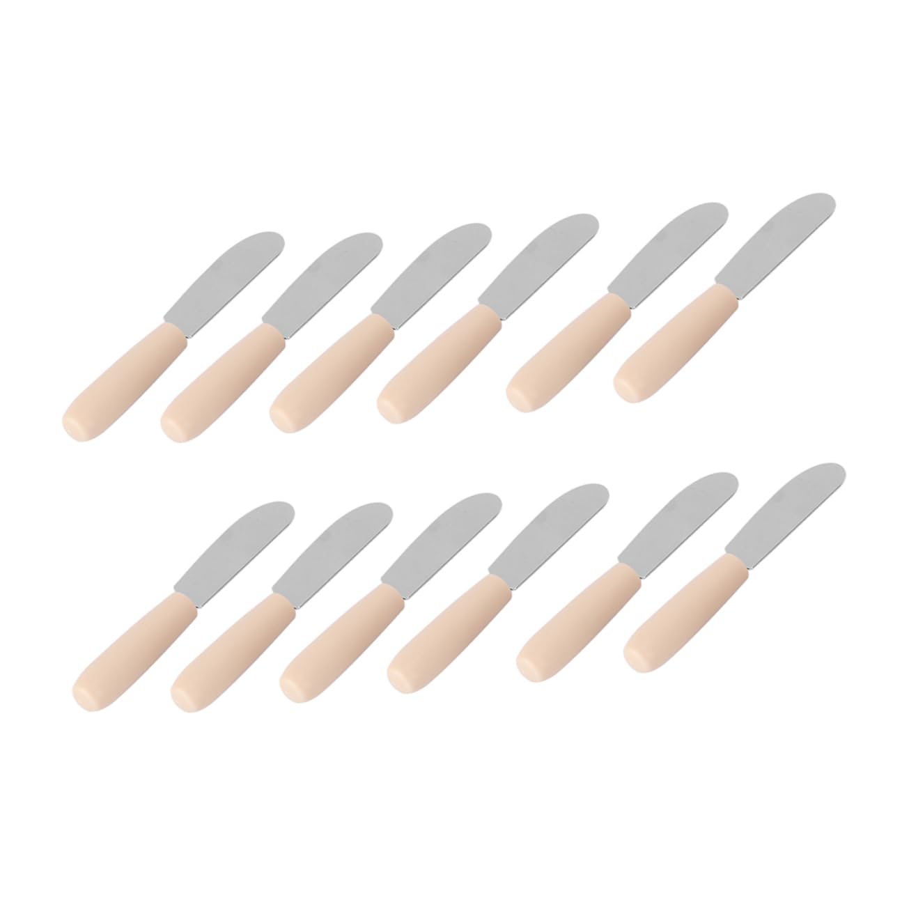 PRETYZOOM 10Pcs Butter Spreader Ergonomic Plastic Handle Baking Spatulas for Easy and Cheese Spreading and Lightweight Kitchen Tool for Baking and Desserts