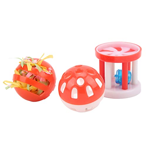 Brinquedos para Pés de Papagaio, Quebra-cabeça, Bola de Forrageamento, Brinquedos para Pássaros, Tre
