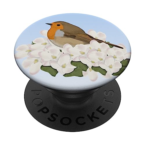 Petirrojo Pájaro de Jardín Observador de Aves Biólogo Animal PopSockets PopGrip Intercambiable