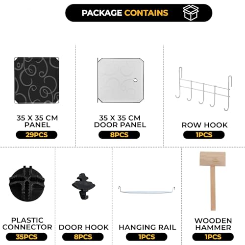 Image of Plastic Rack for Storage, Foldable Wardrobe for Clothes, Collapsible Wardrobe, Wrdrobe Clothes Organizer, Clothes Storage Wardrobe, Cupboard for Clothes Plastic