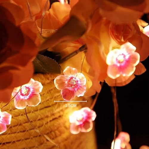 Image of 3 -Meter Waterproof Copper Wire Tulip Flower Fairy Lights, USB-Powered with 30 Warm White LEDs for Diwali, Christmas, Valentine's Day, and Decorations (Warm White Colour) Brand