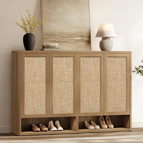 SICOTAS Rattan Modular Shoe Storage Cabinet