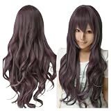 Peluca YDMHYLAI Peluca sintética rizada marrón larga, estilo anime lolita, postizo cosplay for mujer disfraz de Halloween(Ash Purple)