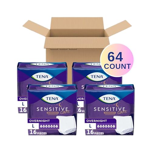 TENA Sensitive Care Overnight Incontinence Underwear, Women, L 32-42in,64ct - image 4