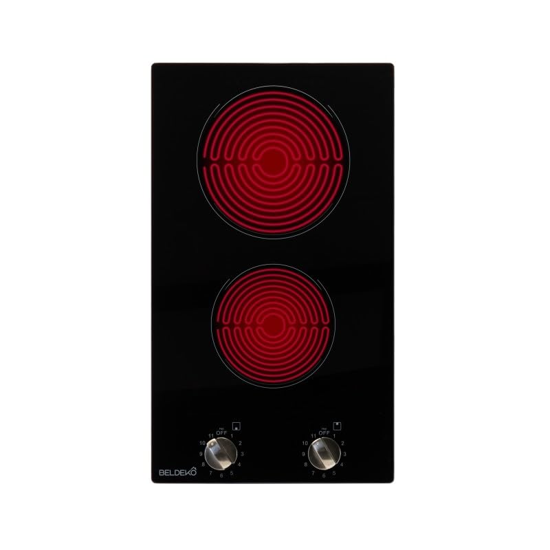 Domino Vitrocéramique Manettes 2 Foyers - 3000W