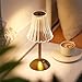 Liliful 4 Pcs Cordless Table Lamp Rechargeable Touch LED Small Gold Portable Battery Operated USB-c Desk Lamp 3 Color Dimmable for Bedroom Living Room Dining (Gold,Rose Style)