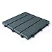 Courtyard Casual 5927 Outdoor Deck Tiles, Charcoal Gray 12
