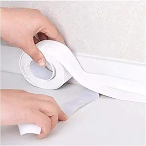 PARVY Wall Corner Line Sticking Strip | PVC Self-Adhesive Wall Sealing Tape | Pot Gap Corner Line Mildew-Proof Sticker | Kitchen Sink Bathroom Crack Repair Caulk Tape (1Pcs)