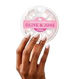 Olive & June Instant Mani Press-On Nails | (Glue) Short, Round 42 Fake Nails, 21 Sizes | Non-Toxic, Long-Lasting Recycled Materials Realistic Look | Salon-Quality at Home | CCT Gradient