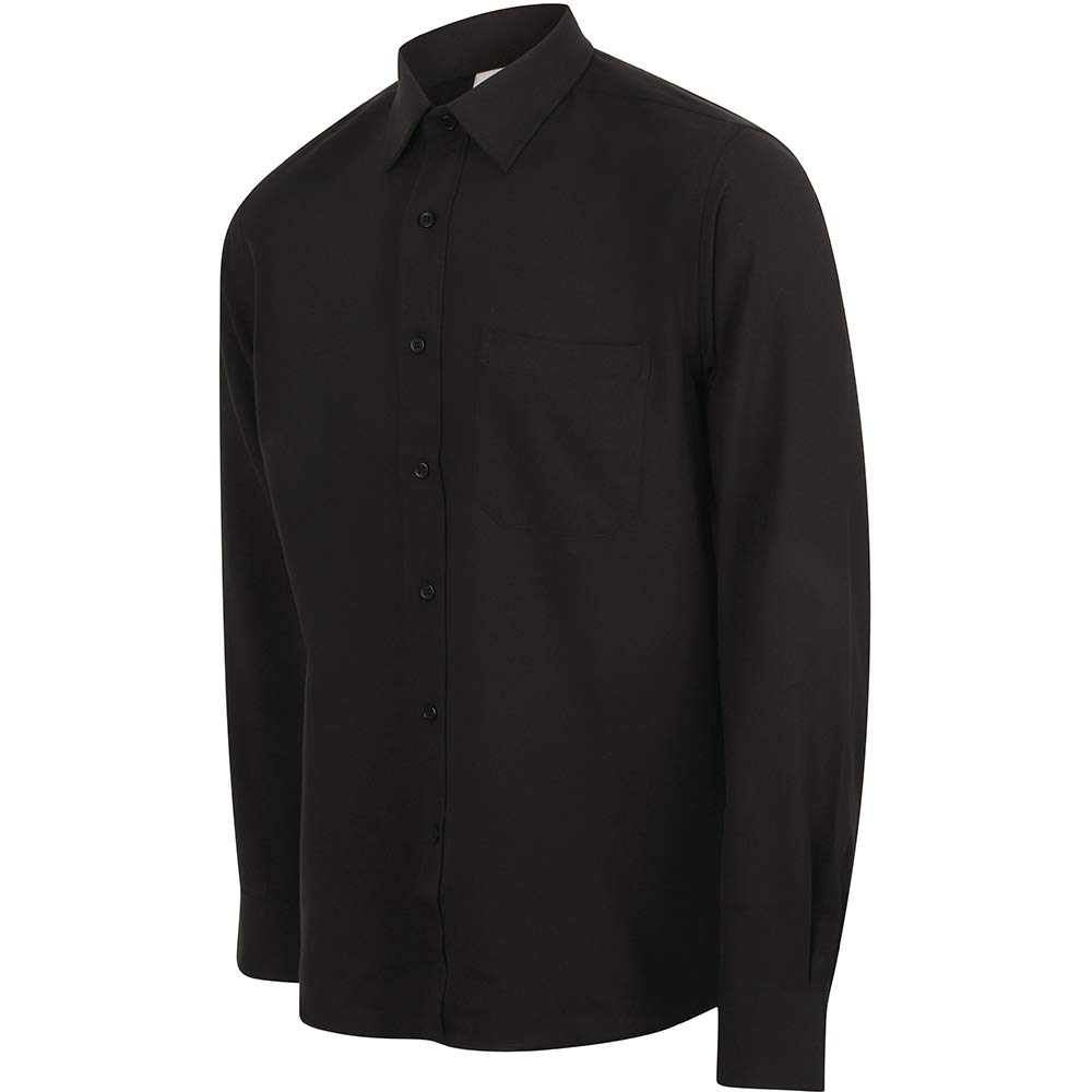 Henbury - Camisa Transpirable para Trabajar de Manga Larga accion Anti-Bacterial Hombre/Caballero - Trabajo/Fiesta/Verano (Pequeña (S)) (Azul Marino)