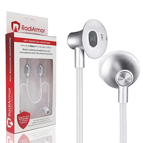 RadiArmor EMF Free Pod Style Air-Tube Headphones - Reduce RF...
