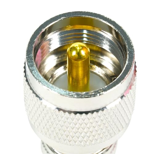 Fohevers 2 Pcs BNC Male Plug to UHF PL259 Male Adapter Coax Cable RF Coax Connector for Ham Radio Antenna Scanner Coaxial Cable - Image 3