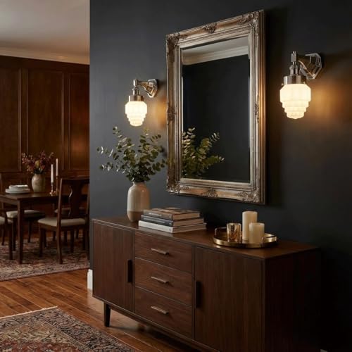 Luz de espejo de tocador industrial para baño y dormitorio con luz cálida decorativa 3