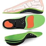 NHEWMAS Plantar Fasciitis Insoles for Men Women, Arch Support Pain Relief Orthotics, Flat Feet Orthotic Insert, Work Boot Insoles for Standing All Day (L: EU 43-46)