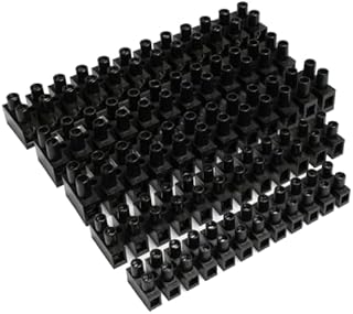 Schneider Electric Thorsman IMT220825 Terminal Blocks, Black Set Of 5, Electrical Connector Blocks, 5A, 10A, 15A, 30A, 12 Way Electrical Connector Strips