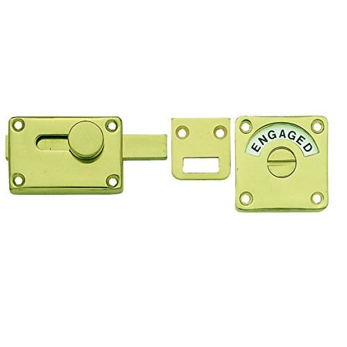 Frelan Hardware Polished Brass Bathroom Indicator Door Bolt JV2552BPB
