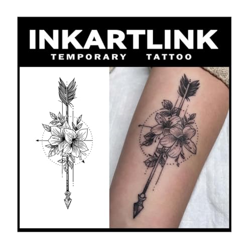 INKARTLINK Tattoo Tech, 2 Sheets Large Semi Permanent Tattoo, Adult