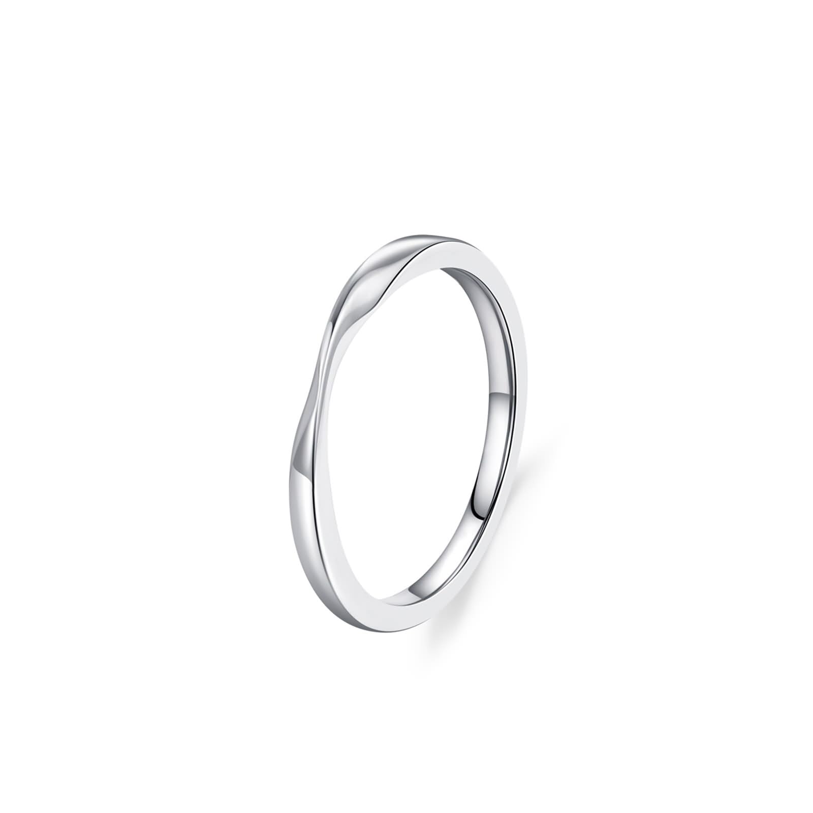 Anello per matrimonio, anello di fidanzamento da donna, in argento 18 carati, misura 18 (18,5), regalo divertente per le donne