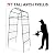 Garden Arch Trellis for Climbing Plants Outdoor, 7 Ft Tall Cucumber Trellis for Raised Bed, Metal Archway Arbor Trellis Support for Vegetables Beans Squash Peas Grape Vines Flowers