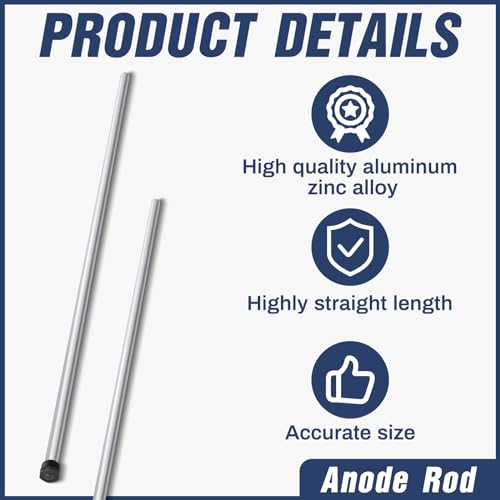 Image of Tandefio Anode Rod for Hot Water Heater Aluminum Zinc, Replacement NPT Hot Water Tank Anode Rod, Corrosion Protect, Rotten Egg Smell(3 /4 Npt X 44 Inches,1 Pcs)