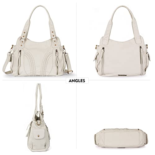 Image of Y2K Purses Hobo Bags for Women Roomy Washed Leather Handbags with Crossbody Strap
