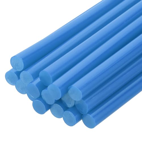 Bâtons de colle chaude bleue 7mm x 20cm uxcell pour pistolet thermofusible, lot de 16