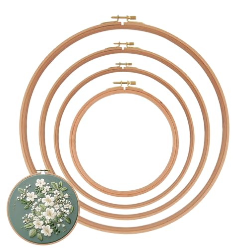 Cerceaux de broderie en bois pour personnaliser votre décoration murale fait maison