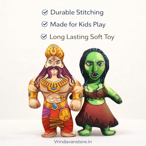 Image of Kansh & Putana 7.5 inches Soft and Plush Washable Toy Kansh & Putana Soft Toy Cuddly and Washable Plush Dolls | Perfect for Kids Home Decor and Spiritual Gifting