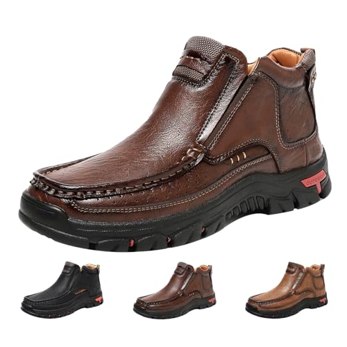 HNEOWGN Men's Slip-On Chukka Hiking Boot