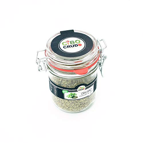 Cibocrudo Origano Crudo Biologico, Essiccato Al Sole, Siciliano, In Barattolo Di Vetro Salva Freschezza A Chiusura Ermetica Per Mantenere Aroma E Proprietà Naturali, 60 Grammo