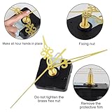 DASHUAIGE 2 Pack Silent Quartz Clock Movement with Hands, 6 Pairs of Long and Short Shafts, Battery Powered Mechanism for DIY Wall Clock Repair & Replacement(gold) - Image 6